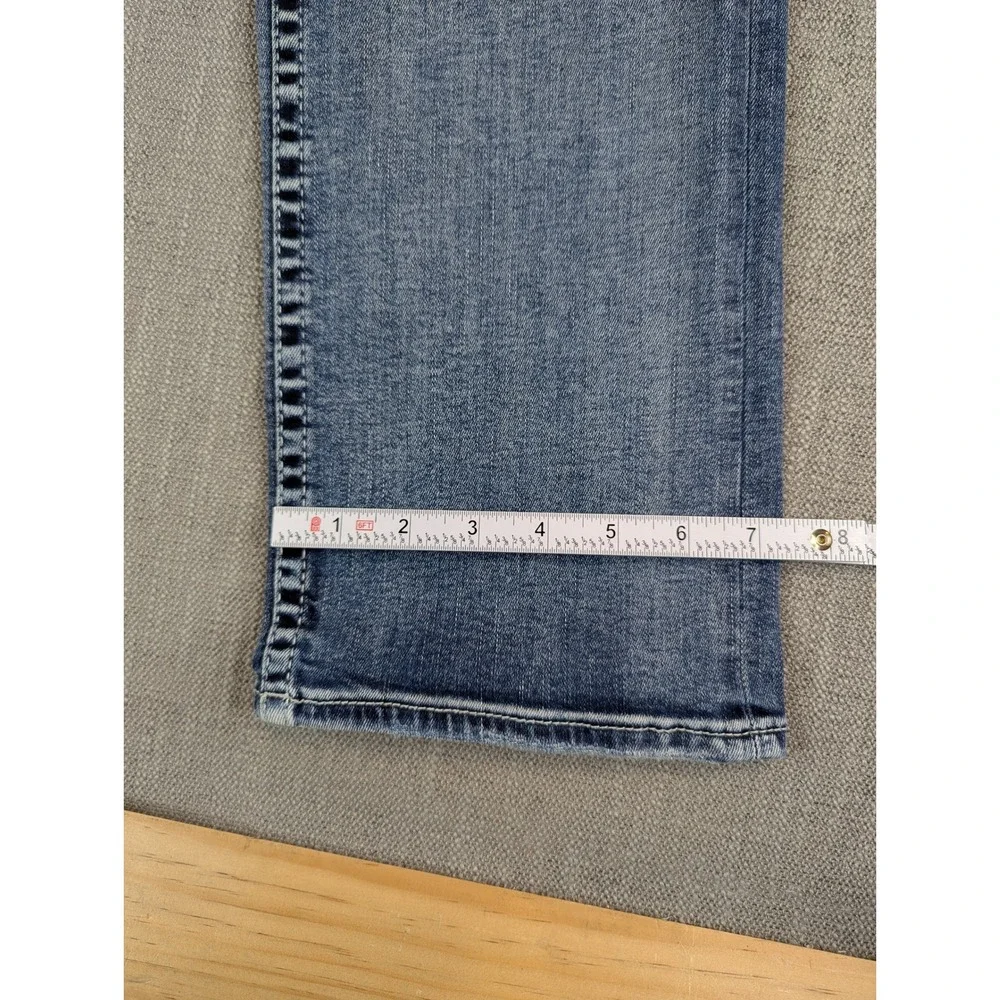 BKE Jeans Mens 38x32 (36x31) Blue Jake Straight Medium Wash Whiskered Denim Pant